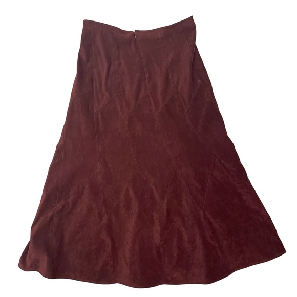 Christopher & Banks Brown Sueded Midi Skirt - Picture 7 of 12